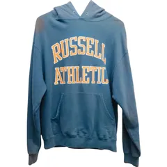 RUSSELL ラッセル スウェットパーカー サイズL 青緑 コットン100% 中国製 アメカジ 古着