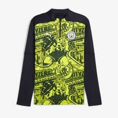 [무료 배송 · 익명 배송] PUMA 푸마 맨체스터 시티 24/25 프리 매치 톱 황색 (옐로우 그로우) 감색 (매직 블루) 연습복 긴 소매 트레이닝웨어 신품 정규품 병행 수입 일본 미발매