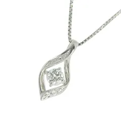 【返品OK】0.180ct 天然ダイヤ ネックレス 46cm Pt850/Pt900 新品仕上げ済み 合計0.03ct 天然ダイヤ レディース プラチナ 白金 一粒 1粒 1P【送料無料】【中古】