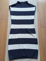 【ZARA ラインが綺麗に見える】ボーダーニットワンピース