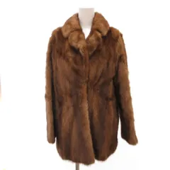 ムーンバット moonbat ミンクファーコート ジャケット 毛皮 ハーフ丈 11 茶 ブラウン /JS ■GY18