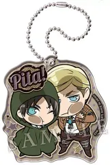 【中古】キーホルダー・マスコット(キャラクター) エレン＆エルヴィン 「ぴた!でふぉめ 進撃の巨人 Season3 アクリルキーホルダーVol.2」