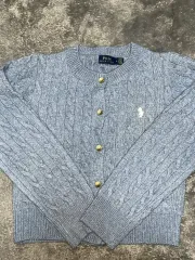 ポロ ケイブル ニット カーディガン s