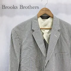 Brooks Brothers ブルックス ブラザーズ ストライプ スーツ セットアップ 19-18-2145-70-54 コットン テーラードジャケット ジャケット 3B 48REG ネイビー ホワイト  メンズ ファッション _234023