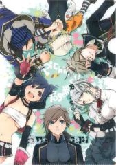[중고] 클리어 파일 집합(6명/Picnic Together!!) A4 클리어 파일 A [GOD EATER2] 갓 이터 카페 & 다이닝