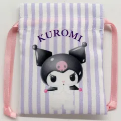 【中古】バッグ マイメロディ＆クロミ ストライプ 豆巾着 パステルドリームランド 「サンリオキャラクターズ」