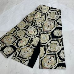 未使用品】袋帯 蘇州刺繍 相良刺繍 汕頭刺繍 黒金 お太鼓柄 - メルカリ