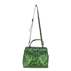 ユーズドフルギ USED古着 COCCO FIORE エナメルクロコダイル2WAYショルダーバッグ ハンドバッグ レディース 表記無 