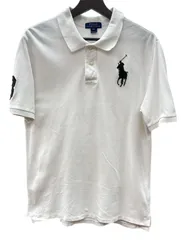 ラルフローレン RalphLauren ポロ POLO 現行タグ 半袖 ポロシャツ ビッグポニー ロゴ サイド 刺繍 ゴルフ GOLF コットン WHITE 白 323507653 半袖シャツ ワンポイント ホワイト XLサイズ 104LT-388