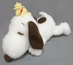 【中古】ぬいぐるみ スヌーピー＆ウッドストック メガジャンボ仲良し寝そべりぬいぐるみ～ウィンターVer.～ 「PEANUTS(SNOOPY)」