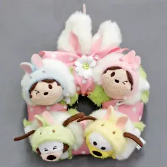 【中古】ぬいぐるみ ミッキー＆フレンズ リース(イースター/2017) ぬいぐるみ(4体セット) 「ディズニー TSUM TSUM -ツムツム-」 ディズニーストア限定