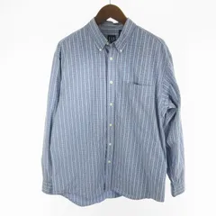 ギャップ GAP OLD オールド 90’S シャツ 長袖 チェック ボタンダウン M ライトブルー 水色 ヴィンテージ