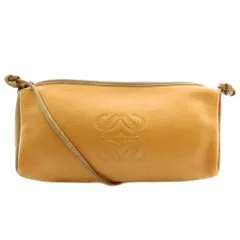 ロエベ LOEWE ヴィンテージ ショルダーバッグ レザー アナグラム 型押し 茶色 ブラウン /XZ ■GY19