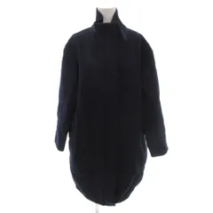 マックスマーラ ウィークエンドライン MAX MARA WEEKEND LINE ダウンコート スタンドカラー 素材切替 ひざ丈 38 紺 ネイビー /FF ■GY18のサムネイル