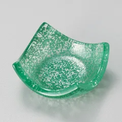 グリーンガラス箸置（ガラス）