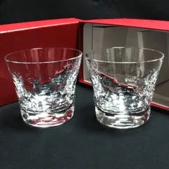 54【新品同様】バカラ Baccarat タンブラー ロックグラス ペアグラス 2客 専用箱付き ベルーガ ★美品／水垢・キズ・ヒビ・欠けなし★