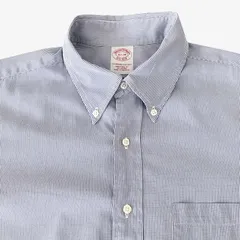 【16 1/2-34】Brooks Brothers(ブルックスブラザーズ) ポロカラーBD(ボタンダウン)シャツ ストライプ / Traditional Fit / コットン100% ポケット付 メンズ XL相当