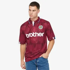 【送料無料・匿名配送】Score Draw マンチェスター・シティ 1989 アウェイ レプリカシャツ レプリカユニフォーム Tシャツ 半袖 紫（マルーン）新品 正規品 並行輸入 日本未発売