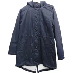 GAP モッズコート L 黒 ブラック 裏ボア フード付き ミリタリー 防寒 レディース 古着