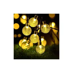 cshare ソーラー LED ストリングライト イルミネーションライト 50電球 7M IP65防水 8モード 夜間自動点灯 キャンプ用 ガーランドライト クリスマス/ハロウィン/パーティー/バレンタインデー/新年/祝日/結婚式/学園祭屋外/室外/室内/ 1