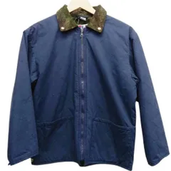 FILA フィラ レディースフルジップジャケット サイズM相当 ネイビー ポリコットン 中国製 アメカジ 裏地カモフラ柄 古着