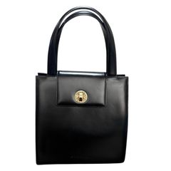美品 BVLGARI ブルガリ ハンドバッグ レザー ロゴサークル ターン