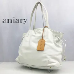 aniary アニアリ レザー トートバッグ ハンドバッグ バッグ 革  ホワイト  メンズ 鞄 _234067