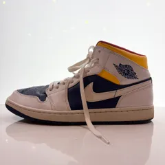 ナイキ NIKE AIR JORDAN 1 MID エア ジョーダン 1 ミッド WHITE NAVY YELLOW ホワイト ネイビー イエロー 554724-131 S-370