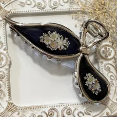 バンスクリップ　ドライフラワー　スピカ　レジン