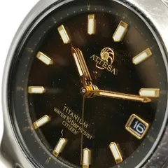 CITIZEN シチズン ATESSA アテッサ エコドライブ 7870-H01296メンズ腕時計　稼働品　文字盤ブラック　デイト　管理番号KKVHAKO166