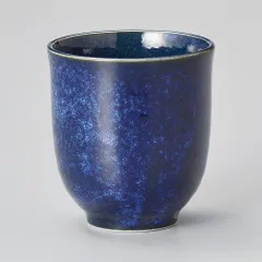 窯変紺湯呑