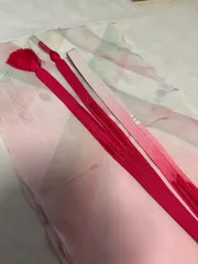 帯締め、帯揚げセット　ピンク系