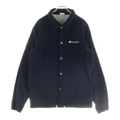 CHAMPION (チャンピオン) フロントボタン コーデュロイ コーチジャケット ブラック C8-J604