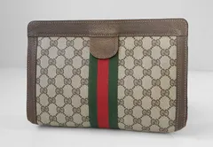 オールドグッチ ◆ クラッチバッグ GGスプリーム シェリーライン ポーチ ヴィンテージ グッチ GUCCI ◆G124