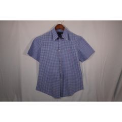 ラルフローレン 半袖シャツ チェック柄 スリムフィット コットンストレッチ 越境販売