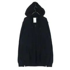 未使用 H&M エイチアンドエム 長袖 コットンニット パーカー M ブラック メンズ 古着