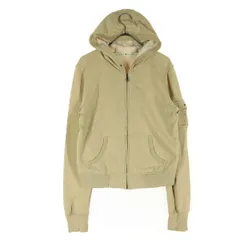 TOMMY HILFIGER トミーヒルフィガー 長袖 ジップパーカー XS ベージュ レディース 古着