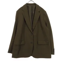 美品 UNIQLO ユニクロ 長袖 テーラードジャケット M ブラウン レディース 古着