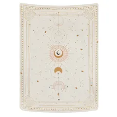 Shiny Flower 月タペストリー 月相壁布 北欧布ポスター 星座装飾布 大判 壁掛け 壁飾り 模様替え 装飾用品 インテリア 多機能 おしゃれ 部屋や窓の飾り リビングルーム ベッドルーム 個性プレゼント 白い 150*130cm