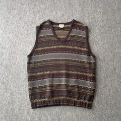 L.L.Bean　デザインベスト　ニット　フェアアイル柄　オーバーサイズ　old