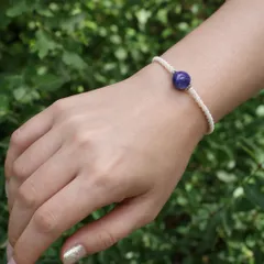 『チャロアイト』シルバー925マクラメ編みブレスレット