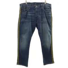 POLO RALPH LAUREN ポロラルフローレン サイドライン スリム ストレートデニムパンツ W38 インディゴ ジーンズ ビッグサイズ メンズ 古着