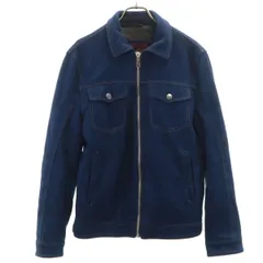 ZARA MAN ザラマン フェイクスエード ジャケット S ネイビー メンズ 古着