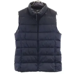 UNIQLO ユニクロ ウルトラライト ダウンベスト XL ネイビー 収納袋付き レディース 古着
