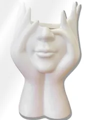 CIOP 【 フェイスタイプ ペンスタンド (ホワイト 01) 白 】 ペン立て ペンケース 文房具 収納 かわいい 可愛い おしゃれ 卓上 えんぴつ/ボールペン/シャープペン/万年筆/定規 