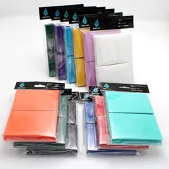 エンボス カードスリーブ トレカ トップローダー トレーディングカード カードコレクション 66×91mm 200枚入り (ブラック) 1