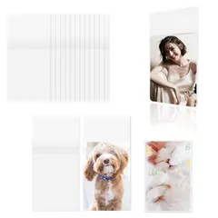 Baskiss 100枚入 トレカポケット カードスリーブ カードプロテクター K-POP韓国トレカ・ポラロイド収納専用 ブロマイド 58x89mm 全透明 (密封可能) 1