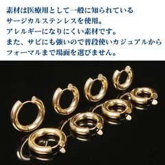 【人気】【幅5mm 内径12mm シルバー/ブラック/ゴールド 3色ペアセット】[Adelina Style] サージカルステンレス フープピアス 太め リングピアス プレゼント