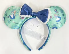 WALT DISNEY WORLD カチューシャ ふしぎの国のアリス アリス(緑総柄/紺リボン)