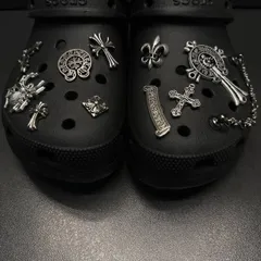 ジビッツ クロックス クロス チャーム セット販売 可愛い 11個セット crocs ハート ブラック シルバー
